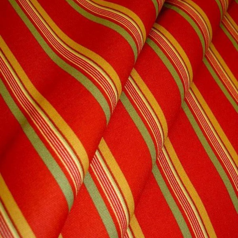 Cotton Astor Stripe Lacquer Fabric